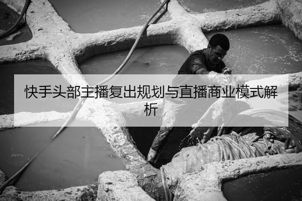快手头部主播复出规划与直播商业模式解析